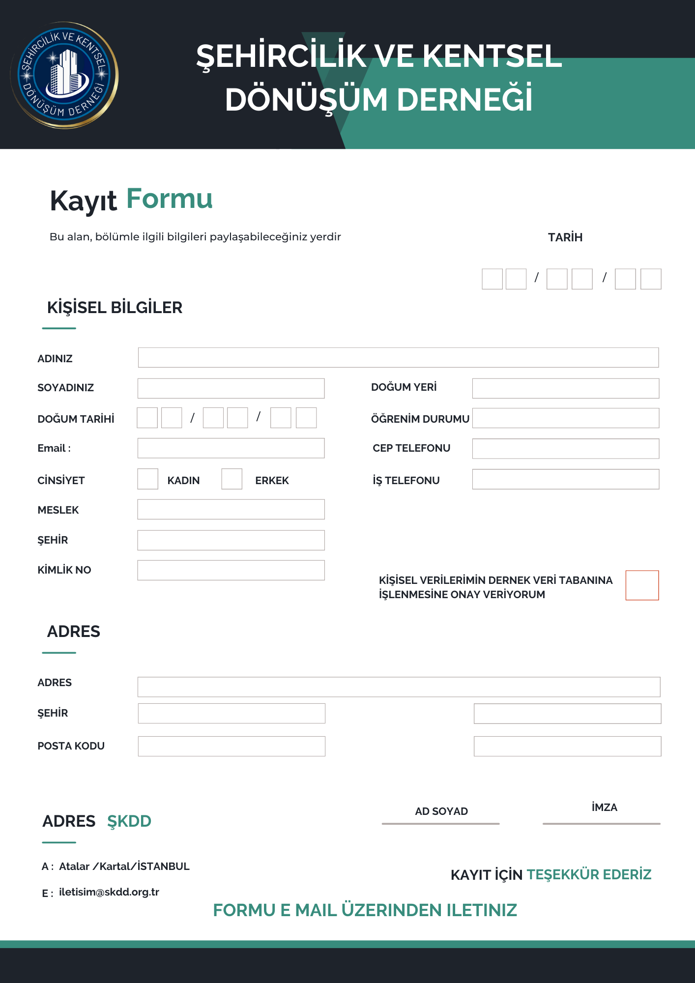 ŞKDD ÜYELİK FORMU 2
